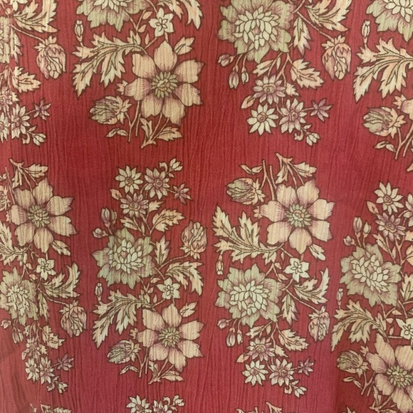 American Eagle Red 100% Viscose Floral Dress in XXS - Picture 3 of 5